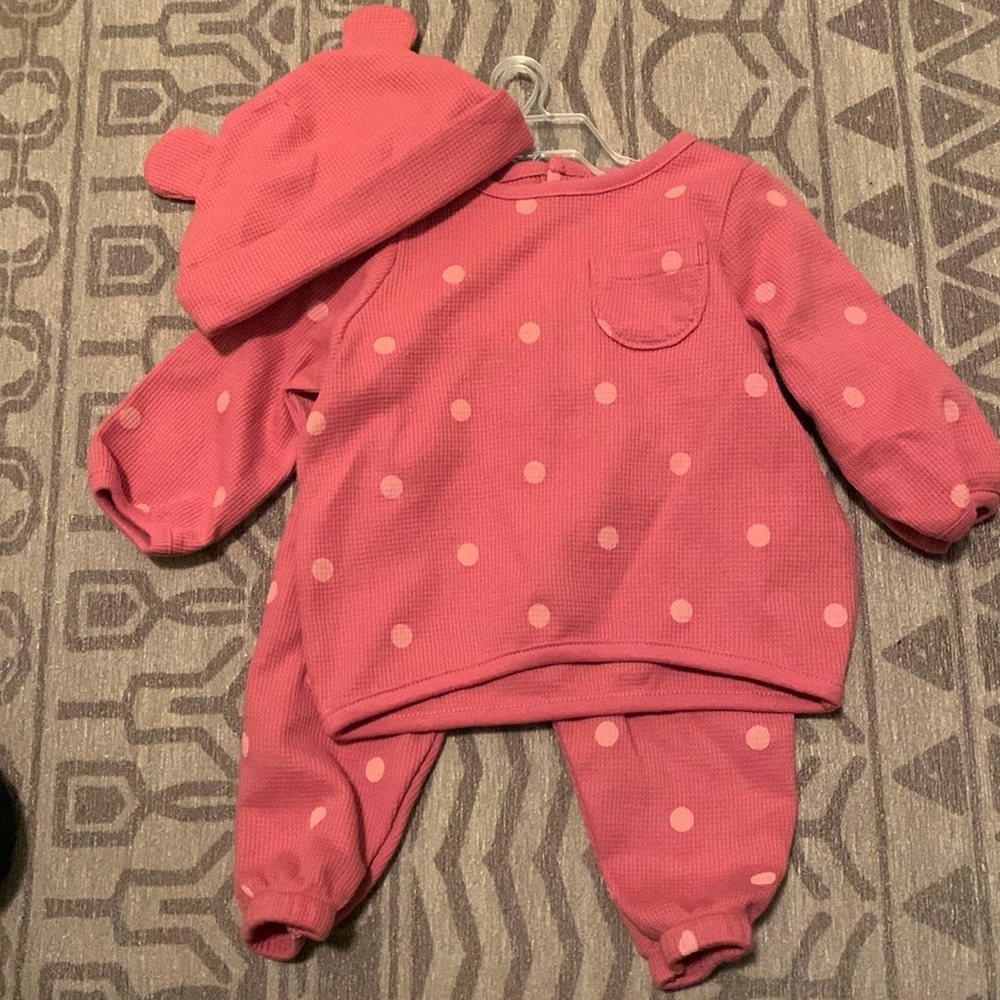 Carters 3 piece set girls polka dot